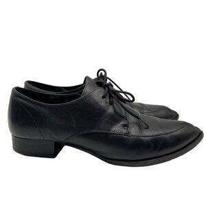 & other stories Black Leather Pointed toe lace-up Oxford shoes Women's size 39